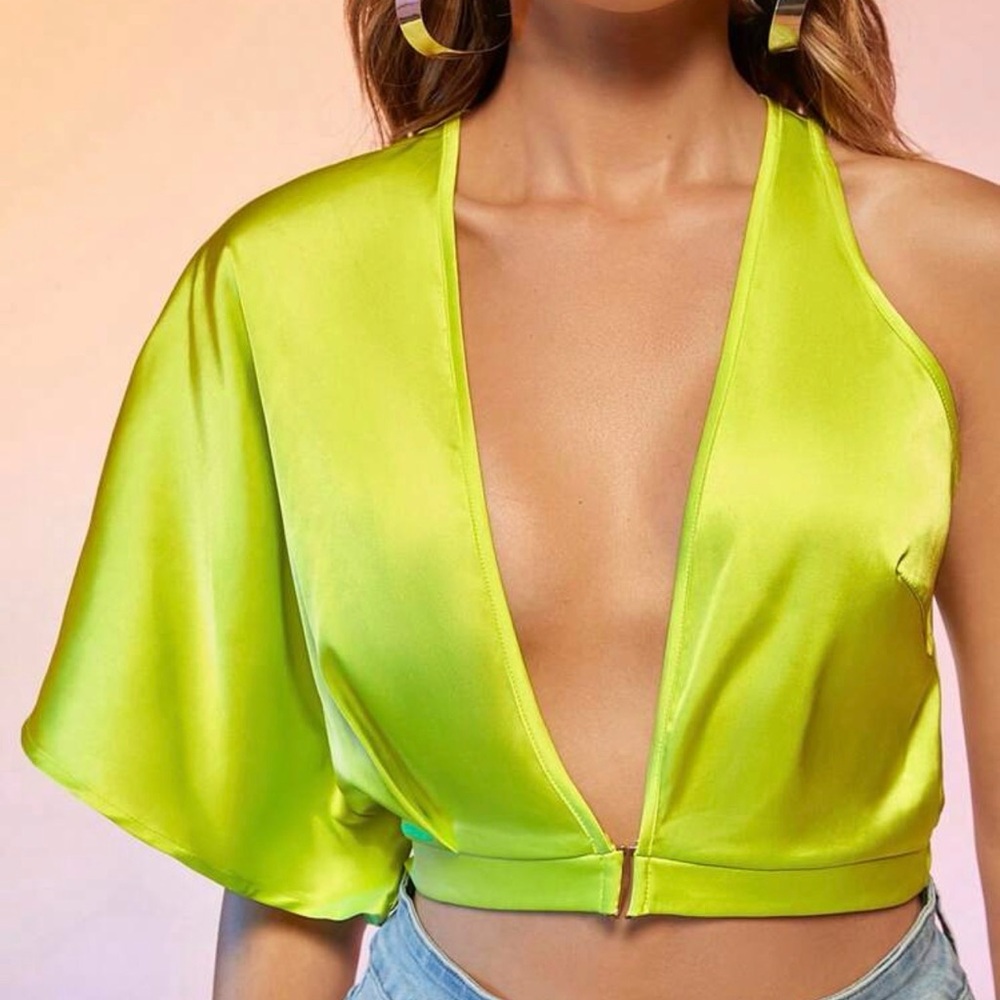 SHEIN Neon Green Women's Blouse